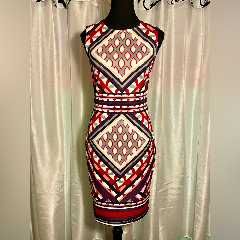 NWOT Venus Multi Color Dress, Classic Fit, In New Condition.